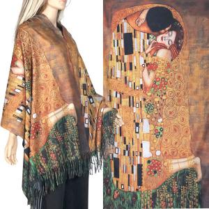 3196 - Sueded Art Design Shawls (Without Buttons) 3196 - #23<br>
Art Design Scarf/Shawl  - 