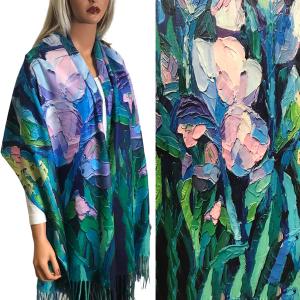 Wholesale 3196 - Sueded Art Design Shawls (Without Buttons) #28 Print - 72
