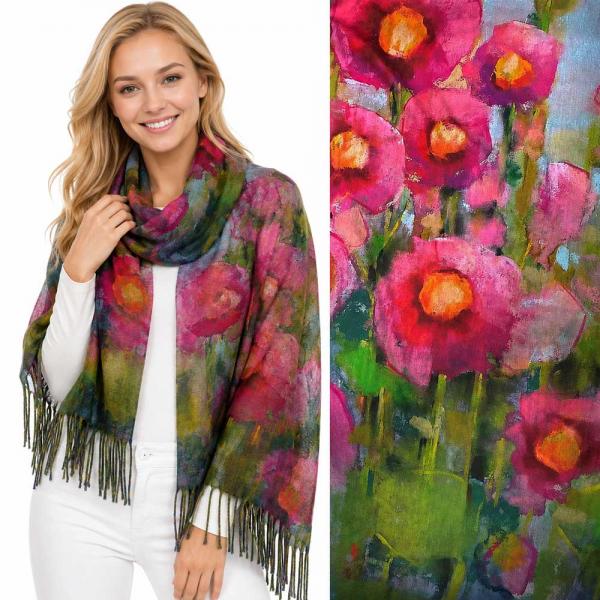 wholesale 3196 - Sueded Microfiber Art Design Shawls #29 Print - 72