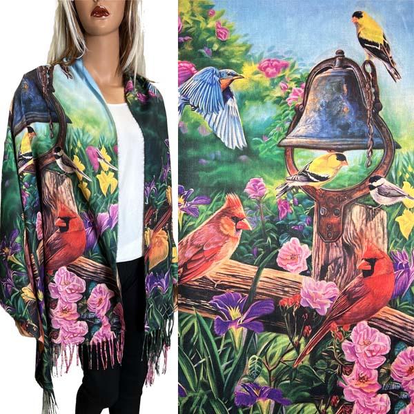 wholesale 3196 - Sueded Art Design Shawls (Without Buttons) #32 Print - 72
