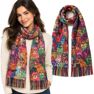3196 - Sueded Microfiber Art Design Scarves #39 
 - 72