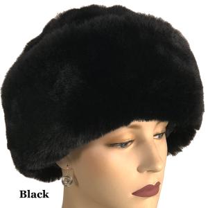 LC03 - Faux Rabbit Hats Black (#1) - 