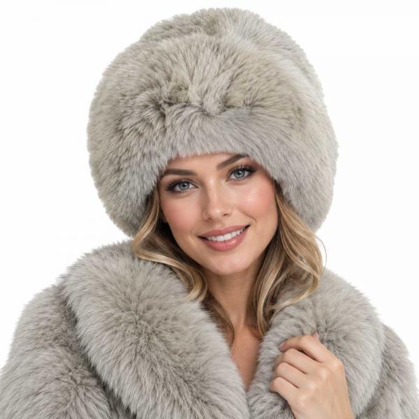wholesale 3201 - Faux Rabbit Cossack Hats 3201 - Latte<br>
Faux Rabbit Cossack Hat
 - One Size Fits Most