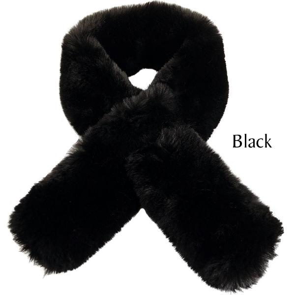 Wholesale LC02 - Faux Rabbit Fur Trim Gloves Black - 