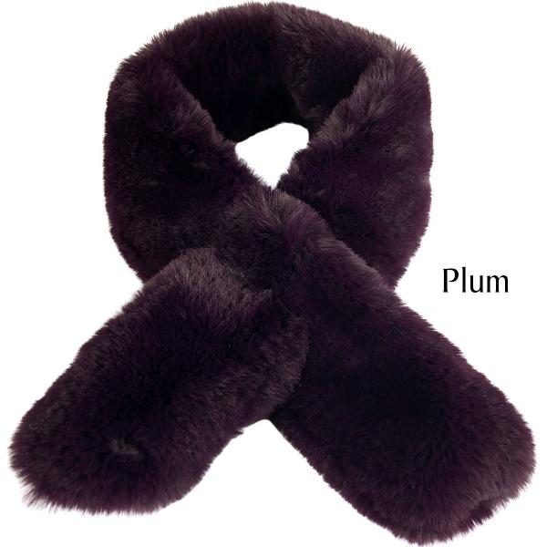 Wholesale LC02 - Faux Rabbit Fur Trim Gloves Dark Plum - 