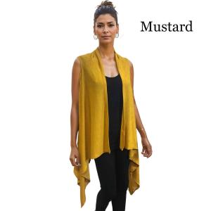 Wholesale 9718 - Gauze Jersey Knit Vests  Mustard - 