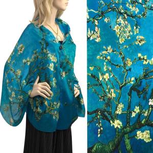 Wholesale  #02 Satin Charmeuse Shawl with Black Wooden Buttons - 