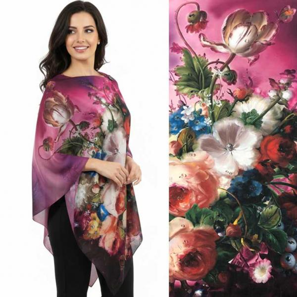 wholesale 3226 - Satin Charmeuse Button Shawls #14 Satin Charmeuse Shawl with Black Wooden Buttons - 