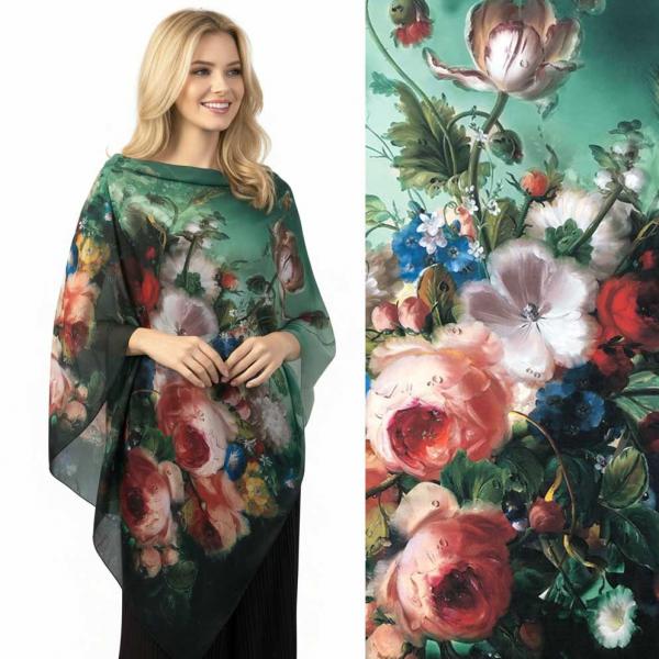 wholesale 3226 - Satin Charmeuse Button Shawls #13 Satin Charmeuse Shawl with Black Wooden Buttons  - 