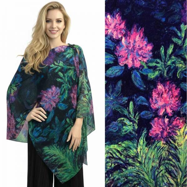 wholesale 3226 - Satin Charmeuse Button Shawls #09 Satin Charmeuse Shawl with Black Wooden Buttons - 