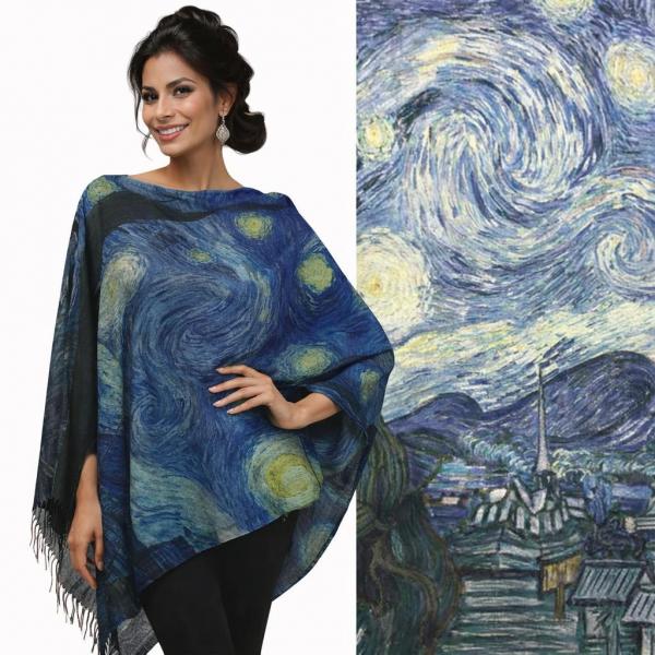 wholesale 3234/T - Art Design Broadcloth  Button Shawls #01<br> 
w/ Black Buttons  - 
