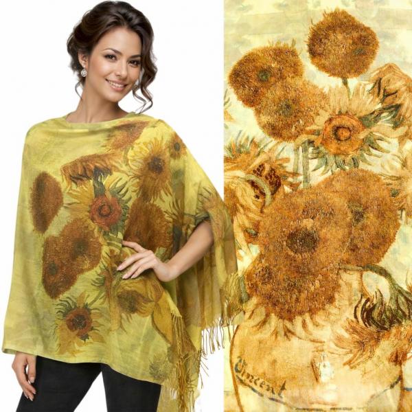 wholesale 3234/T - Art Design Broadcloth  Button Shawls #07<br> w/ Brown Buttons  - 