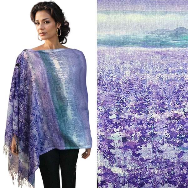 Wholesale 3234/T - Art Design Broadcloth  Button Shawls #63 <br>w/ Black Buttons MB - 