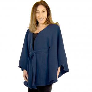 Wholesale LC15 - Capes - Luxury Wool Feel / Belted  LC15 Navy<br> Belted Cape  - 