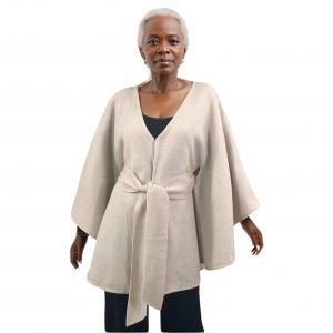 LC15 - Capes - Luxury Wool Feel / Belted  LC15 Cream<br> Belted Cape - 