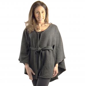 LC15 - Capes - Luxury Wool Feel / Belted  LC15 Grey<br> Belted Cape  - 