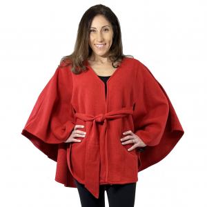 LC15 - Capes - Luxury Wool Feel / Belted  LC15 Red <br>Belted Cape - 