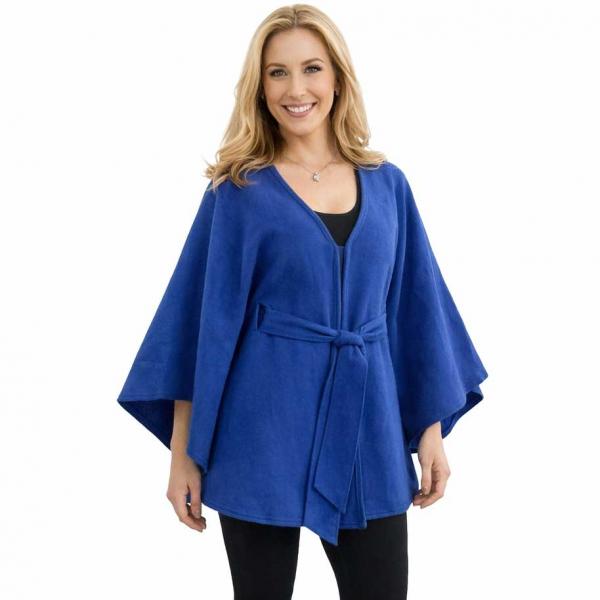wholesale LC15/T - Capes - Luxury Wool Feel Belted Capes  Royal Blue - One Size Fits Most
