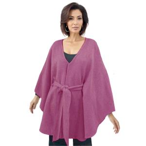 Wholesale LC15 - Capes - Luxury Wool Feel / Belted  LC15 Magenta<br> Belted Cape  - 