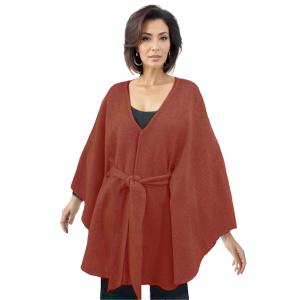 Wholesale LC15 - Capes - Luxury Wool Feel / Belted  LC15 Paprika/Rust<br> Belted Cape  - 