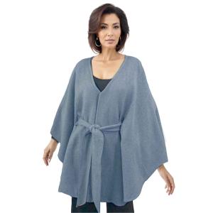 Wholesale LC15 - Capes - Luxury Wool Feel / Belted  LC15 Denim Blue/Grey<br> Belted Cape  - 
