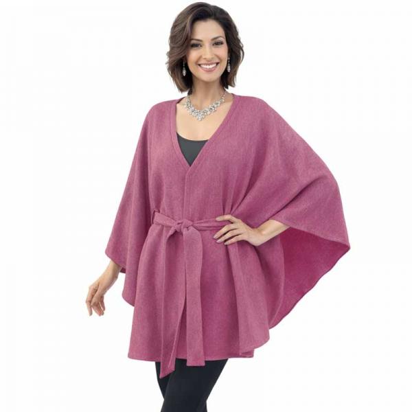 wholesale LC15/T - Capes - Luxury Wool Feel Belted Capes  Fuchsia  - One Size Fits Most