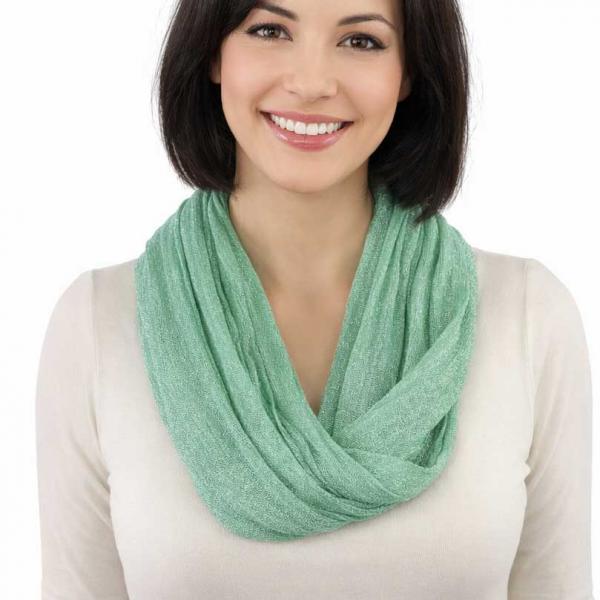 wholesale 3264 - Lurex Shimmer Magnetic Clasp Scarves #04 Mint - 