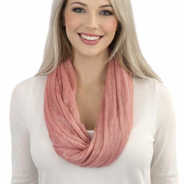 wholesale 3264 - Lurex Shimmer Magnetic Clasp Scarves #07 Pink - 