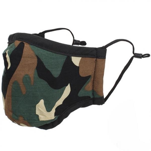 wholesale Protective Masks By Max Camo Green/Brown Face Mask(adjustable nose wire and ear loops) - One Size Fits All