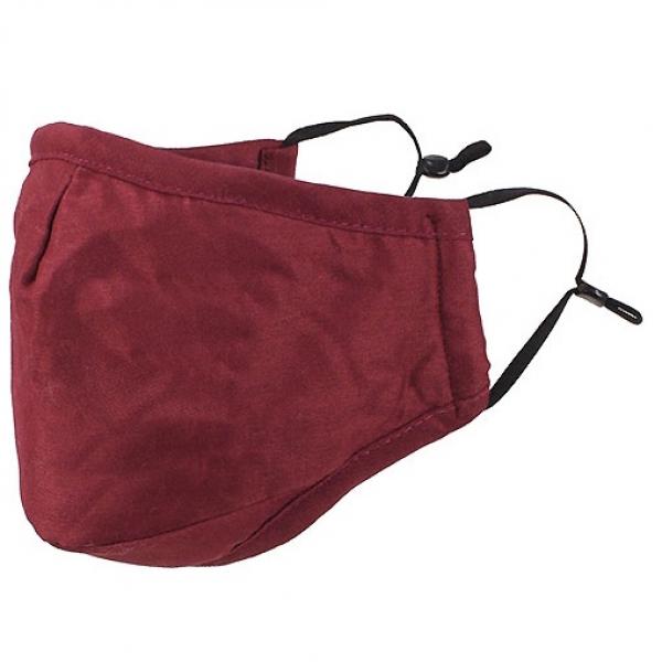 Protective Masks By Max Solid Burgundy (adjustable nose wire and ear loops) - One Size Fits All