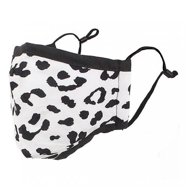 Protective Masks By Max Leopard Print Black and White - 