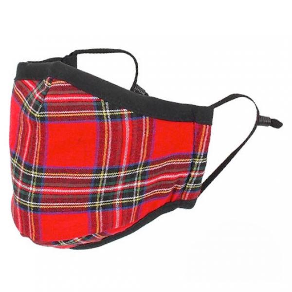 Protective Masks By Max Classic Tartan Plaid Red/Green MB - 