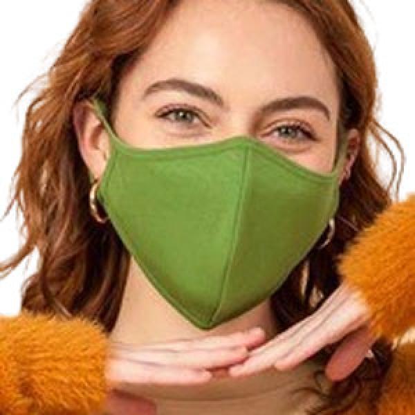 Wholesale Protective Masks Multi Layer by Lola  TS03 Triple Ply 95% Cotton 5% Spandex  (Green) - Masks Multi Layer by Lola  - 