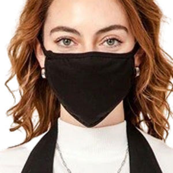 Wholesale Protective Masks Multi Layer by Lola  TS03 Triple Ply 95% Cotton 5% Spandex  (Black) - Masks Multi Layer by Lola  - 