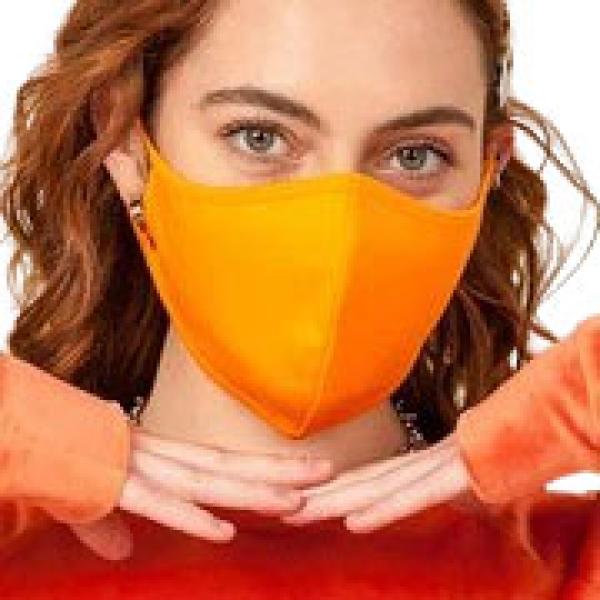 Wholesale Protective Masks Multi Layer by Lola  TS03 Triple Ply 95% Cotton 5% Spandex  (Orange) - Masks Multi Layer by Lola  - 