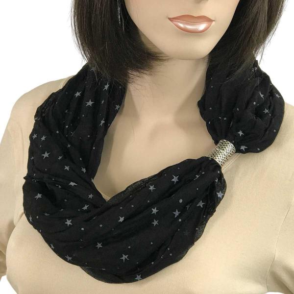 Wholesale Starry Scarves with Magnetic Clasps 3287 Black - 