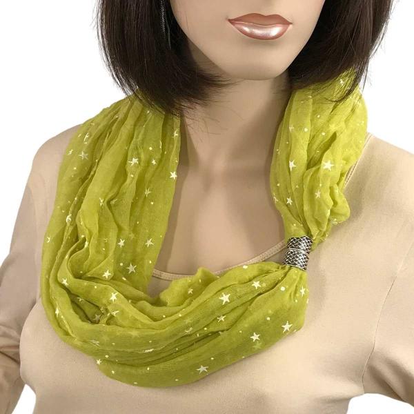 Wholesale Starry Scarves with Magnetic Clasps 3287 Green Apple - 