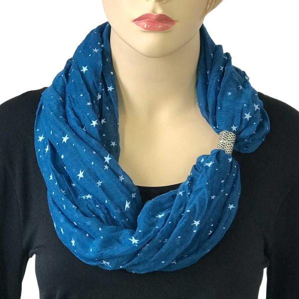 Wholesale Starry Scarves with Magnetic Clasps 3287 Blue - 