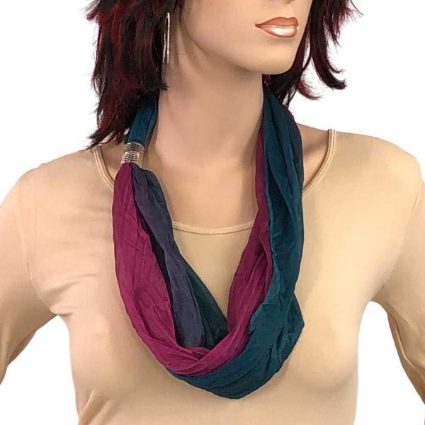 wholesale 4012 Magnetic Clasp Scarves (Crinkled Ombre) #03 Seagreen - Orchid - 