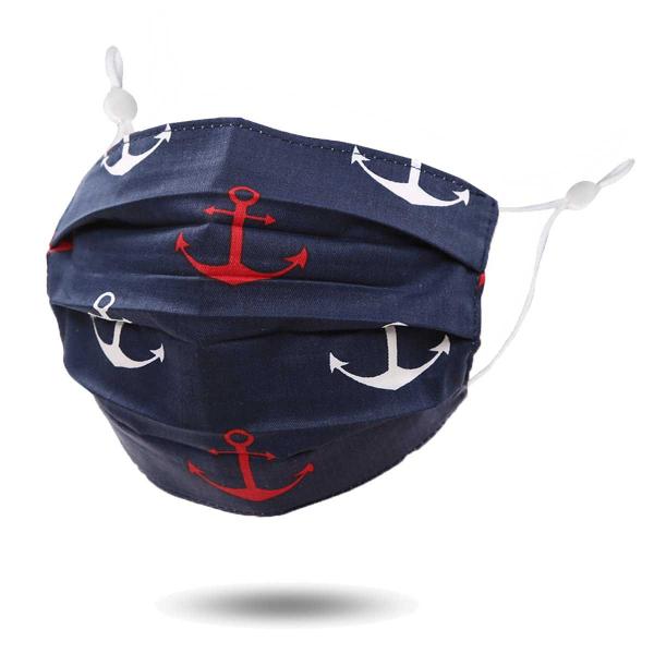 Wholesale Protective Masks by Jessica - Child Size #24 Navy with Anchors - 