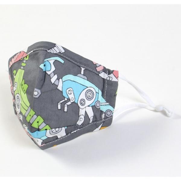 Wholesale Protective Masks by Jessica - Child Size D03 Robo Dino - Grey (Comes with 2 removable child filters and wire nose pincher) - 