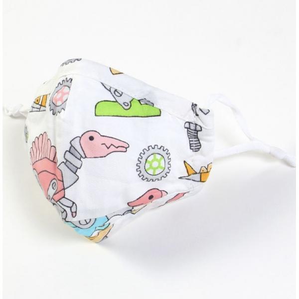 Wholesale Protective Masks by Jessica - Child Size D03 Robo Dino - White (Comes with 2 removable child filters and wire nose pincher) - 