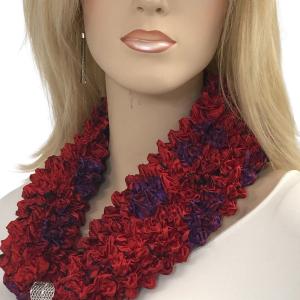 Magnetic Clasp Scarves - Coin + Bubble Satin 3302 #30 RED GARDEN Magnetic Clasp Scarf - Bubble Satin - 