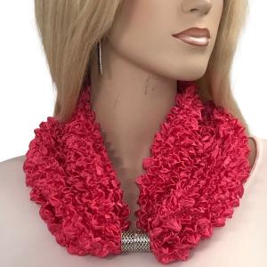 Magnetic Clasp Scarves - Coin + Bubble Satin 3302 #32 MAGENTA Magnetic Clasp Scarf -  Bubble Satin - 