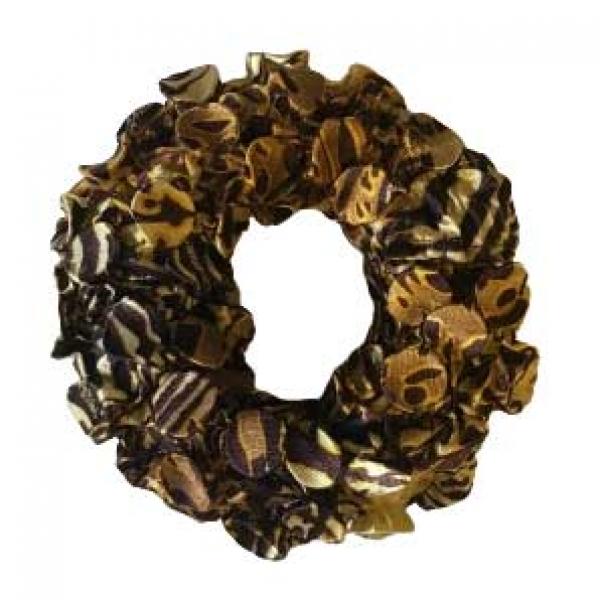 wholesale Scrunchies - Bubble Satin (Jelly Donuts)  #50 African Brown Gold Coin (MB) - 