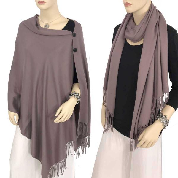 wholesale 624 - Cashmere Feel Wooden Button Shawls  #10 Dusty Purple with Black Buttons - 