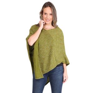 1691 - Tweed Ponchos 1691 - Green <br>Mottled Tweed Poncho  - One Size Fits All