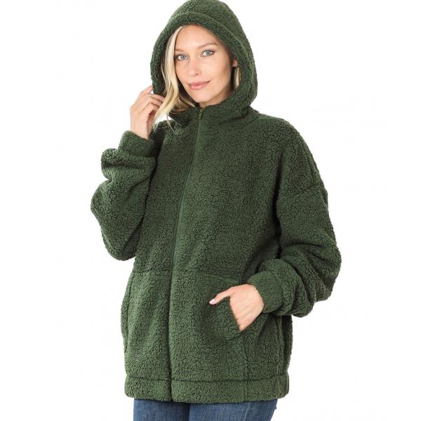 Wholesale Jacket - Soft Sherpa Hooded with Zipper 75016