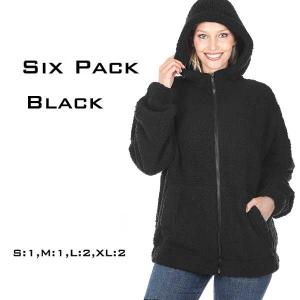 Wholesale  75016<BR>Black<br>Six Pack (1S,1M,2L, 2XL) - 1 Small 1 Medium 2 Large 2 Extra Large