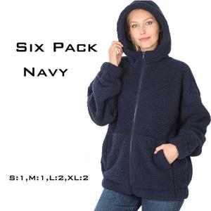 Wholesale  75016<BR>Navy<br>Six Pack (1S,1M,2L, 2XL) - S:1,M:1,L:2,XL:2